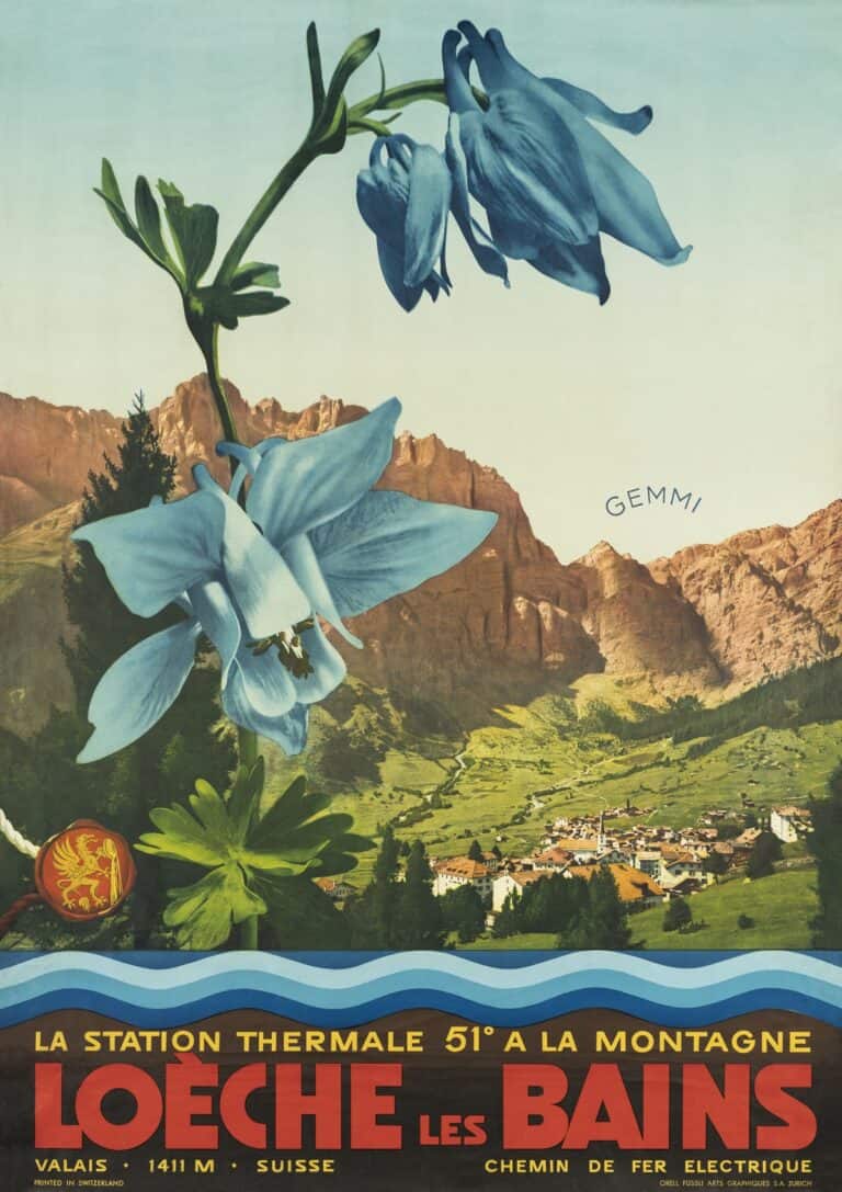 100 Jahre Thermen Schweiz - Plakat Leukerbad 1940