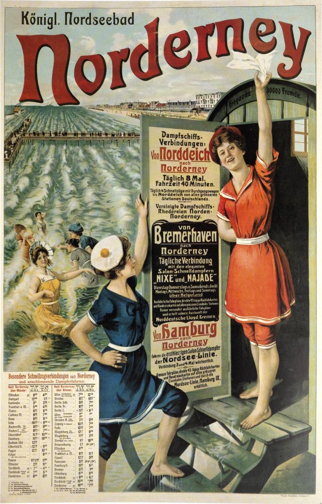 Bild IV/219. Das Baden im Meer im gewann im 19.Jahrhundert immer mehr Freude. Badeplakat aus dem Jahr 1892. Kunstgewerbemuseum, Plakatsammlung, Zürich